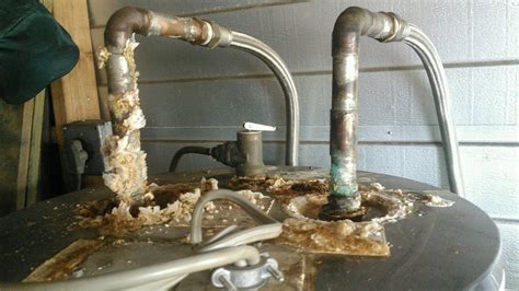 water heater junction box corrosion|water heater pipe corroded.